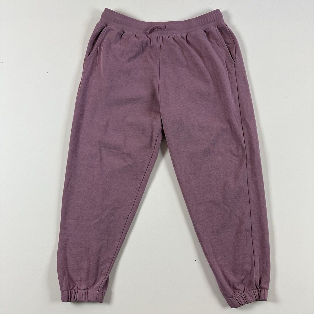 Outerknown Sweatpants Women XL Purple Organic Cotton French Terry Joggers